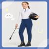 FitsT4 Sports Girls Winter Riding Pants Fleece Lined Riding Breeches Tights view 2