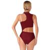 Vsadsau Womens Rhinestone Ballet Dance Leotard Gymnastics Workout Bodysuit Unitard Skating Dance Costume White L view 4