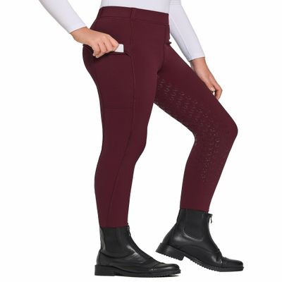 FitsT4 Sports Girls Winter Riding Pants Fleece Lined Riding Breeches Tights