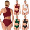 Vsadsau Womens Rhinestone Ballet Dance Leotard Gymnastics Workout Bodysuit Unitard Skating Dance Costume Burgundy L view 2
