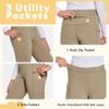 FitsT4 Sports Girls Winter Riding Pants Fleece Lined Riding Breeches Kids Full Seat Equestrian Pants Tights with Pockets Brown,XL view 3