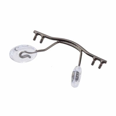 BREAKA 10PCS Rimless Spectacle Frame, Stainless Steel Spectacle Frame, Spectacle Frame with Nose Pad (Color : Grey)