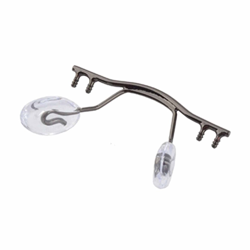 BREAKA 10PCS Rimless Spectacle Frame, Stainless Steel Spectacle Frame, Spectacle Frame with Nose Pad (Color : Grey)