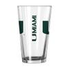 NCAA Miami Hurricanes Gameday Classic 16 oz Pint Glass - Durable Glass With Bold Team Logo  Chip-Resistant Rim Drinkware For Fans, Tailgates, Home Bars & Everyday Use view 2