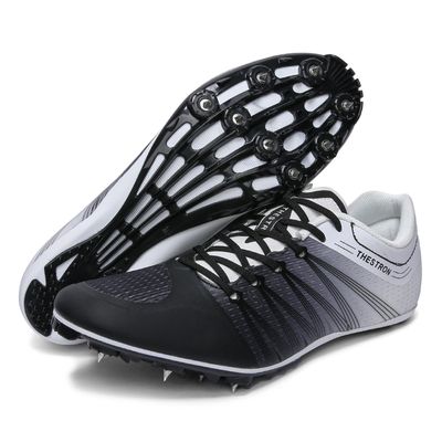 Zakey Track and Field Shoes Men Women Kids Spikes Sneakers Track Race Jumping Sneakers Girls Professional Running Nail Spikes Shoes Boy (8,Blackwhite)