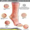 Eddie Bauer Women's Dura Dri Moisture Control 6-Pair Crew Socks, Fashion Black Assorted (6 Pairs), Medium view 3