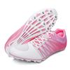 Zakey Track and Field Shoes Men Women Kids Spikes Sneakers Track Race Jumping Sneakers Girls Professional Running Nail Spikes Shoes Boy (8,WhitePink) view 1