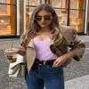 Ekouaer 2 Pack Long Sleeve Shirts for Womens Scoop Neck Tops Slim Fit Undershirts Basic Thermal Tee Shirt Black/Purple XL view 4