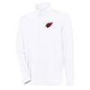 Antigua Men's White Arizona Cardinals Hunk Quarter-Zip Pullover Top view 1