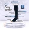 7BIGSTARS KINGDOM Men's Diabetic Fashion Dress Cotton Mid Calf Socks - 5 Pack Large - Stripe Pattern - Sock Size 10-13 Shoe Size 9-12 L Dark Navy, Navy, Burgundy, Olive Green, Beige view 3