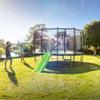 JumpFlex 15 Ft Hero Round Outdoor Backyard and Recreational Trampoline with Net Safety Enclosure and Ladder - Heavy-Duty Jumping Play Equipment and Workout Accessories for Family view 4