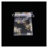 Reusable Breathable Storage Pouches with Drawstrin 50/100pcs Gold Stamping Organza Pouches Bags Wedding Party Gift Drawstring Bag for Jewelry Earring Display Packaging Cute travel drawstring storage b view 1