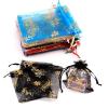 Reusable Breathable Storage Pouches with Drawstrin 50/100pcs Gold Stamping Organza Pouches Bags Wedding Party Gift Drawstring Bag for Jewelry Earring Display Packaging Cute travel drawstring storage b view 2