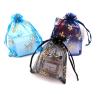 Reusable Breathable Storage Pouches with Drawstrin 50/100pcs Gold Stamping Organza Pouches Bags Wedding Party Gift Drawstring Bag for Jewelry Earring Display Packaging Cute travel drawstring storage b view 4