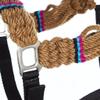 Tough 1 Wool String Nylon Halter Coral/Grey/Turq view 2