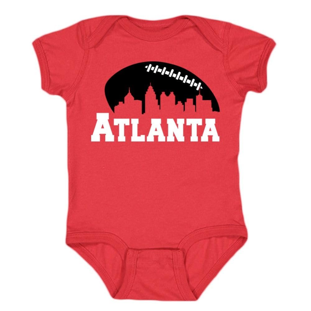 City Skyline Kid's Bodysuit for Atlanta Fans (Red, 18M)