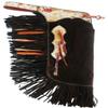 Showman Brown Suede Leather Chinks w/Hair-On Cowhide Accent view 1