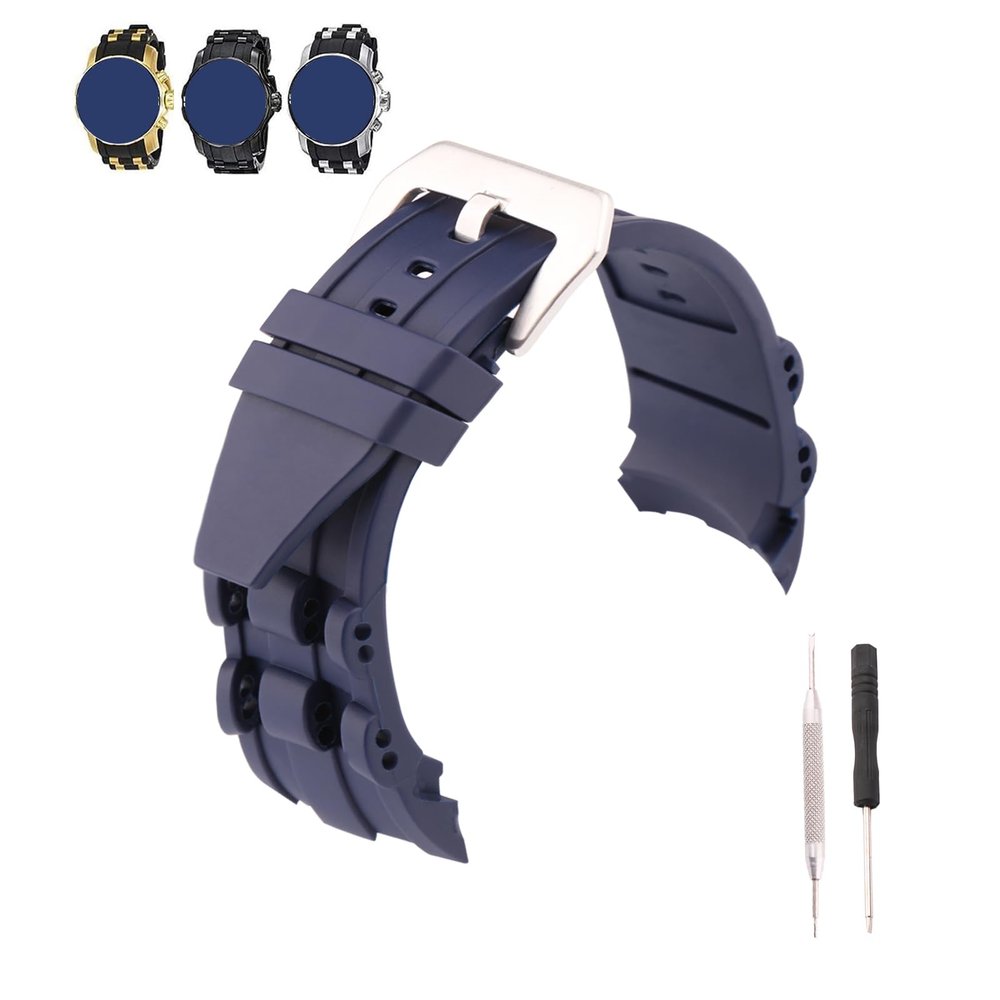 MMBAY Rubber 26MM Watch Bands Replacement Fit for Invicta Pro Diver 6977 6981 6983 6985 6995 21930 90082 17887 22309 Silicone Strap Wirstband for Men and Women Waterproof Bracelet Watch accessories,