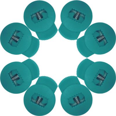 AliBall Glove Locks, Lace Locks for Baseball Glove 8 Pack, Never Need Thying Knots Again, Strong Elasticity, Made Plastic and Springs, Fits All Gloves, Baseball Glove Accessories (Teal)