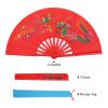 Alomejor Tai Chi Fan, Traditional Design Bamboo Fan Bamboo Construction for Tai Chi Practitioners Martial Artists Dancers Fitness Enthusiasts view 2