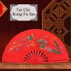 Alomejor Tai Chi Fan, Traditional Design Bamboo Fan Bamboo Construction for Tai Chi Practitioners Martial Artists Dancers Fitness Enthusiasts view 4