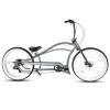 Tracer Siena Stretch Beach Cruiser Bike for Adults,Chopper Style with 1/3/7 Speed, Alloy Fat Rims and Fat Tires. (7 Speed GT, Gray) view 1