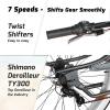 Tracer Siena Stretch Beach Cruiser Bike for Adults,Chopper Style with 1/3/7 Speed, Alloy Fat Rims and Fat Tires. (7 Speed GT, Gray) view 3