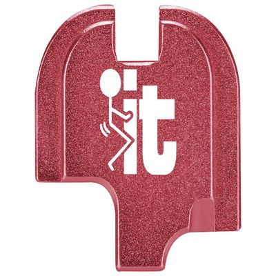 NDZ Performance Slide Back Plate for Springfield Echelon 4.5F 4.0C 9mm  Laser Engraved Billet Aluminum, Red, F It Stickman  Made in USA