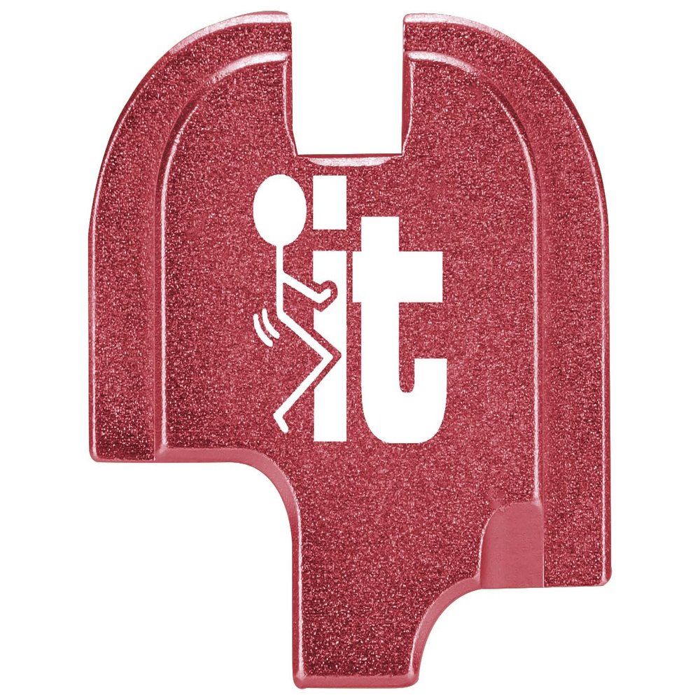 NDZ Performance Slide Back Plate for Springfield Echelon 4.5F 4.0C 9mm  Laser Engraved Billet Aluminum, Red, F It Stickman  Made in USA