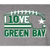 Small Oxford Youth I Love Green Bay Wisconsin Outline T-Shirt view 3