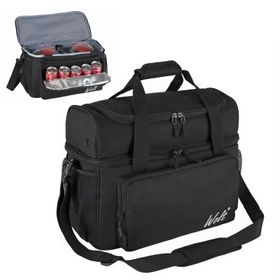 WOLT Bowling Ball Bag 2 Ball, Bowling Bag with Padded Holder- Fits Shoes Up to Mens Size 16 and Accessories