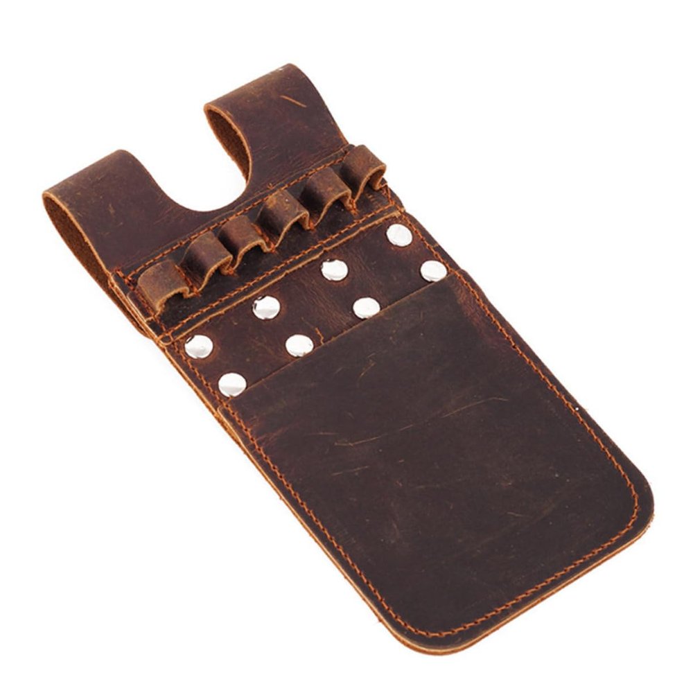 Kisangel Outdoor Leather Arrow Bag Waist Arrow Holder for Craftsmanship for Archery Practice and Hunting