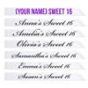 SonaGear Custom Sash for Women - Personalize with Your Name for Sweet 16 Celebrations White view 1