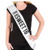 SonaGear Custom Sash for Women - Personalize with Your Name for Sweet 16 Celebrations White view 2