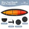 Explore Land Waterproof Kayak Cover - Fade Resistiant 600D Heavy Duty Canoe Dust Storage Cover Suitable for 12.3-13.5ft Kayak, Black view 4