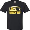 3X-Large Black Mens I Love Green Bay Wisconsin Outline T-Shirt view 3