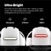 FEND Super Plus Folding Bike Helmet with Lights  Patented Smart-Fold 50% Compact Design, Ultra-Bright USB-C Front & Rear LEDs, CPSC/EN1078 Certified, for Adults, Commuters, E-Bikes, Scooters view 3