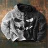 GOKKILRW Men's Halloween Hooded Sweatshirts Cute Funny Jack O Lantern Pumpkin Face Hoodies Long Sleeve Drawstring Athletic Pullover Jumper Tops view 2