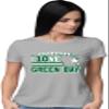 Small Oxford Women I Love Green Bay Wisconsin Outline T-Shirt view 2