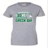 Small Oxford Women I Love Green Bay Wisconsin Outline T-Shirt view 3
