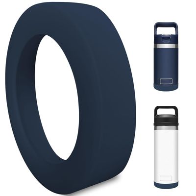 Acemoo Silicone Boot Sleeve for YETI Rambler Jr. 12 oz and Rambler 12 oz 18 oz, Safer Protection for YETI Rambler Bottle, Navy - Dishwasher Safe