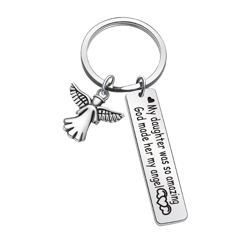 ZQEOU Loss Of Daughter Sympathy Gifts Daughter Memorial Jewelry For In Memory Of Daughter Jewelry Daughter Rememberance Gift Bereavement Jewelry For Loss Of Beloved Keychain