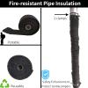 DANCHEL OUTDOOR Waterproof Canvas Tent Stove Jack with Flap for 5.85inch, Fireproof Fiberglass Stove Pipe Wrap Insulation Flue Protector with 2 Clips and Gloves view 3