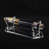 HHUXIUE Lightsaber Stand - Acrylic Display Stand for Lightsaber, Sword, Knife - Transparent & Black - Easy Assembly - Protective Film - Stable Support view 1