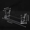 HHUXIUE Lightsaber Stand - Acrylic Display Stand for Lightsaber, Sword, Knife - Transparent & Black - Easy Assembly - Protective Film - Stable Support view 2