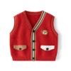 warmstraw Baby Boys Girls Soft Waistcoat Vest Cotton Warm Knitted Swearter Vest Outerwear Sleeveless Top Cardigan Bear Red 6-12 Months view 1