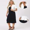 Allegra K Casual Business Cropped Blazer for Women's Short Sleeve Collarless Open Front Cardigan Work Jacket Shrug Medium White view 2