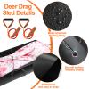2 Pcs Deer Drag Sleds Deer Sled Game Hauler with 2 Pcs Heavy Duty Drag Strap for Duck Hunting Ice Fishing Accessories Rope Pulling Harness for Hunting Gift(Black) view 4