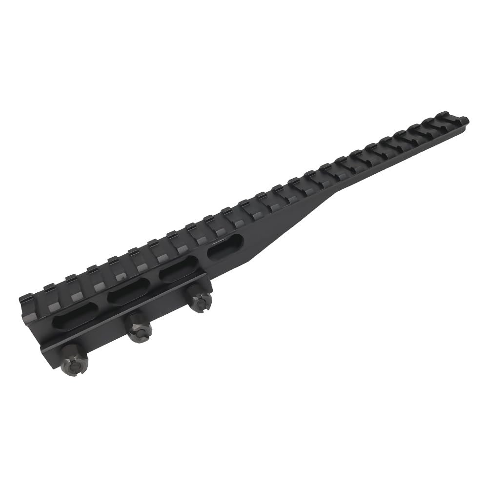 24-Slot Picatinny Rail Riser Mount, 10" Length Flat Top Mount Adapter and Riser (High - 1") (MT100-24)