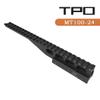 24-Slot Picatinny Rail Riser Mount, 10" Length Flat Top Mount Adapter and Riser (High - 1") (MT100-24) view 2
